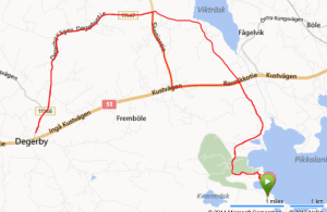 Perjantaiaamun reitti